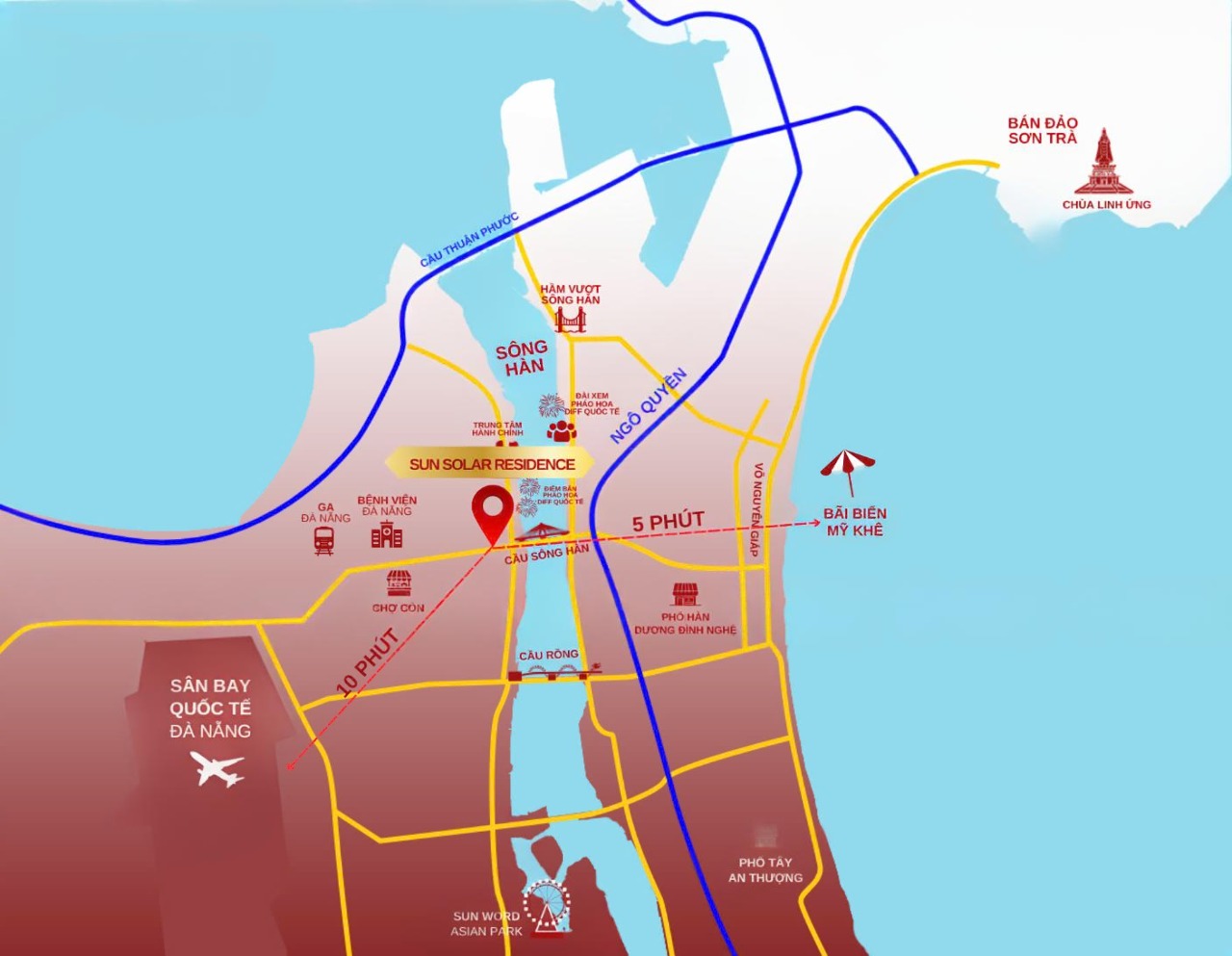 Sơ đồ vị trí dự án SUN SOLAR RESIDENCE